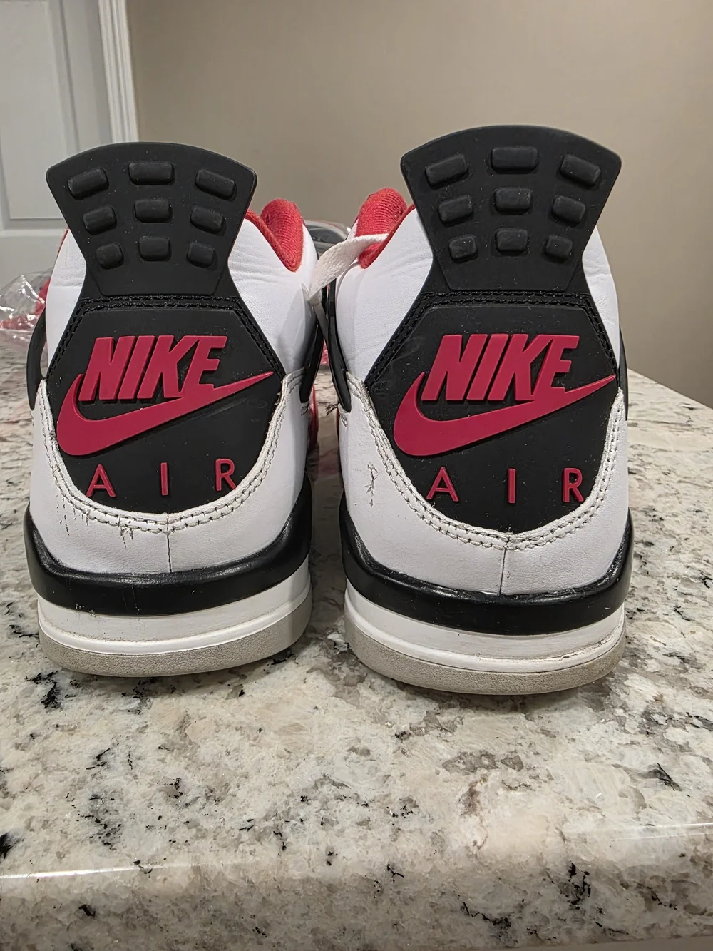 Air Jordan 4 Retro Men’s Basketball Shoes - White/Red (2020)